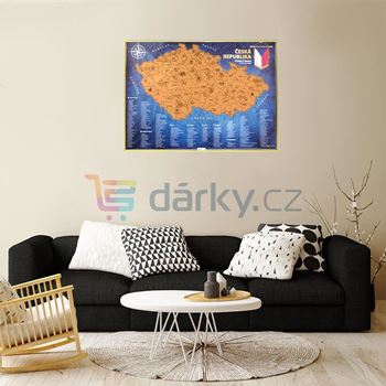 Obrázek Stírací mapa České republiky