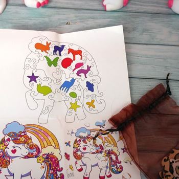 Obrázek z Dřevěné puzzle 1 - šedá 