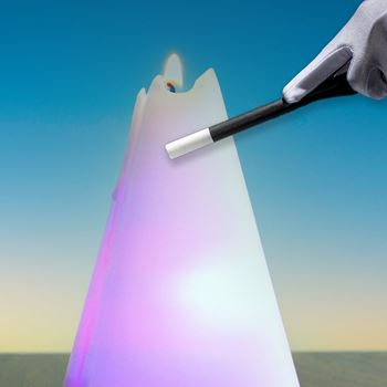 Obrázek Kouzelná svíčka - čtyřstěnná pyramida - černá